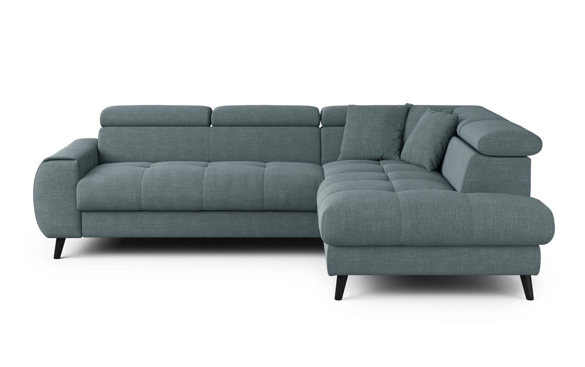 ECKSCHLAFSOFA mit Bettkasten und induktiver Ladefläche + LED - Schwarz/Grün, Holz/Textil (195/246cm) - Cotta