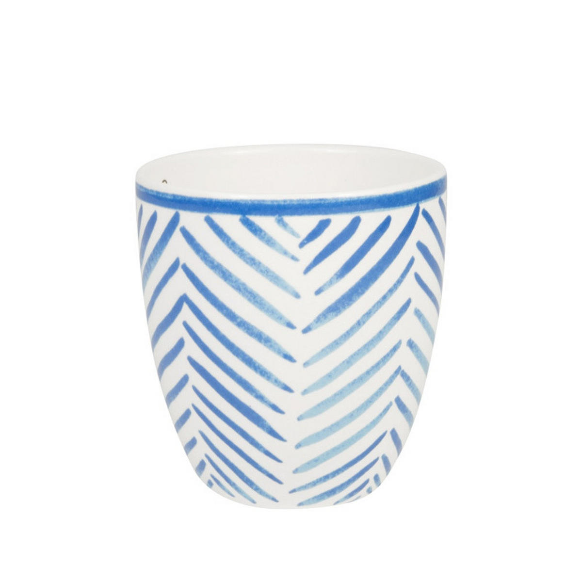 MINI-BECHER OHNE OHR Blue Stripes Teepott in Blau - 200 ml - Multicolor, Keramik (0.2L) - Blond Amsterdam