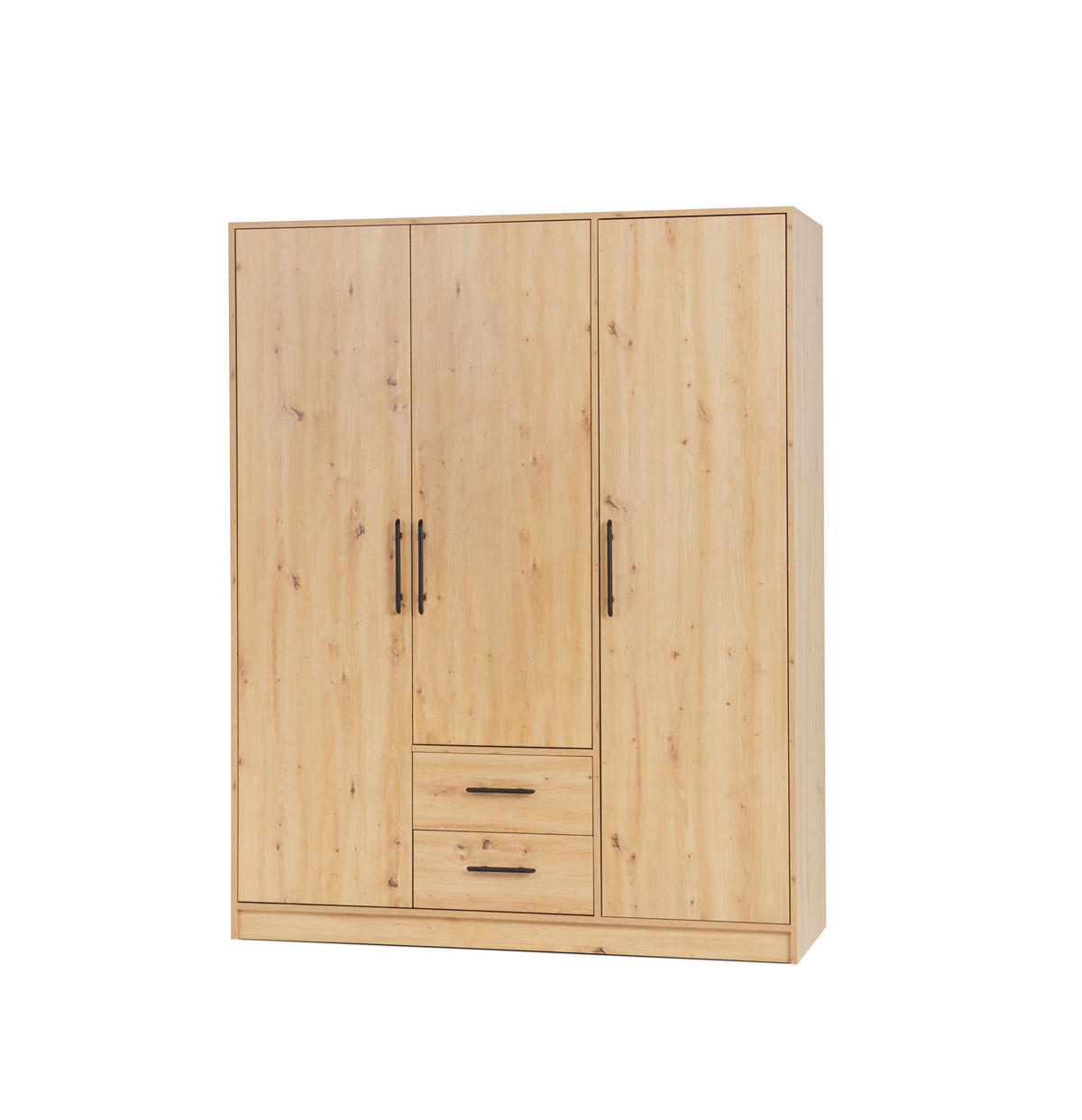 DREHTÜRENSCHRANK VANO 150/190/56cm 3-türig Eiche Artisan - Eiche Artisan, Holzwerkstoff (150/190/56cm) - MASSENO