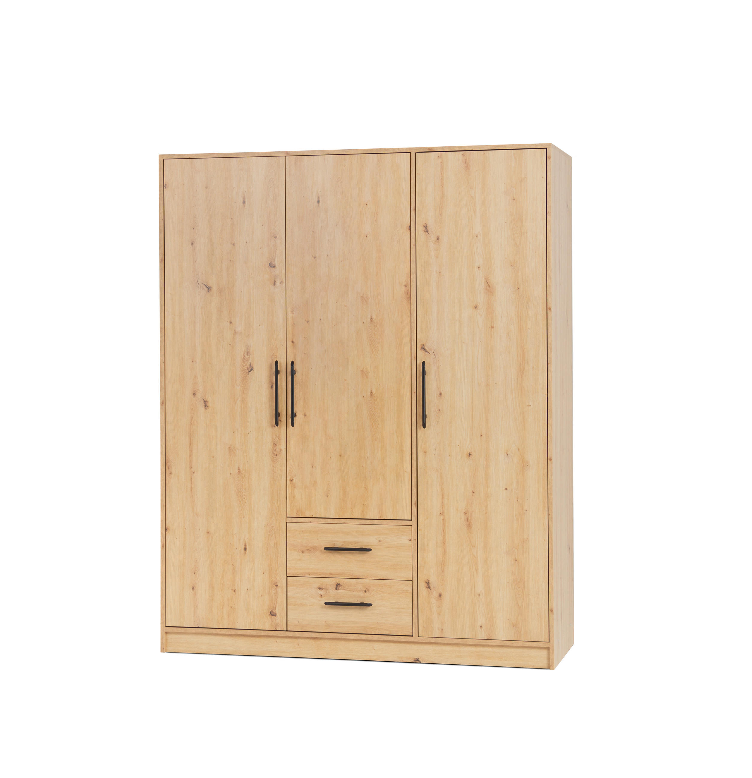 MASSENO DREHTÜRENSCHRANK Eiche Artisan 150cm × 56cm × 190cm