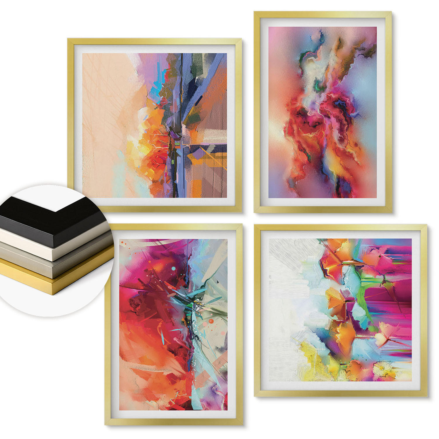 ArtPrintCave Wandbilder Gold 50x50 cm
