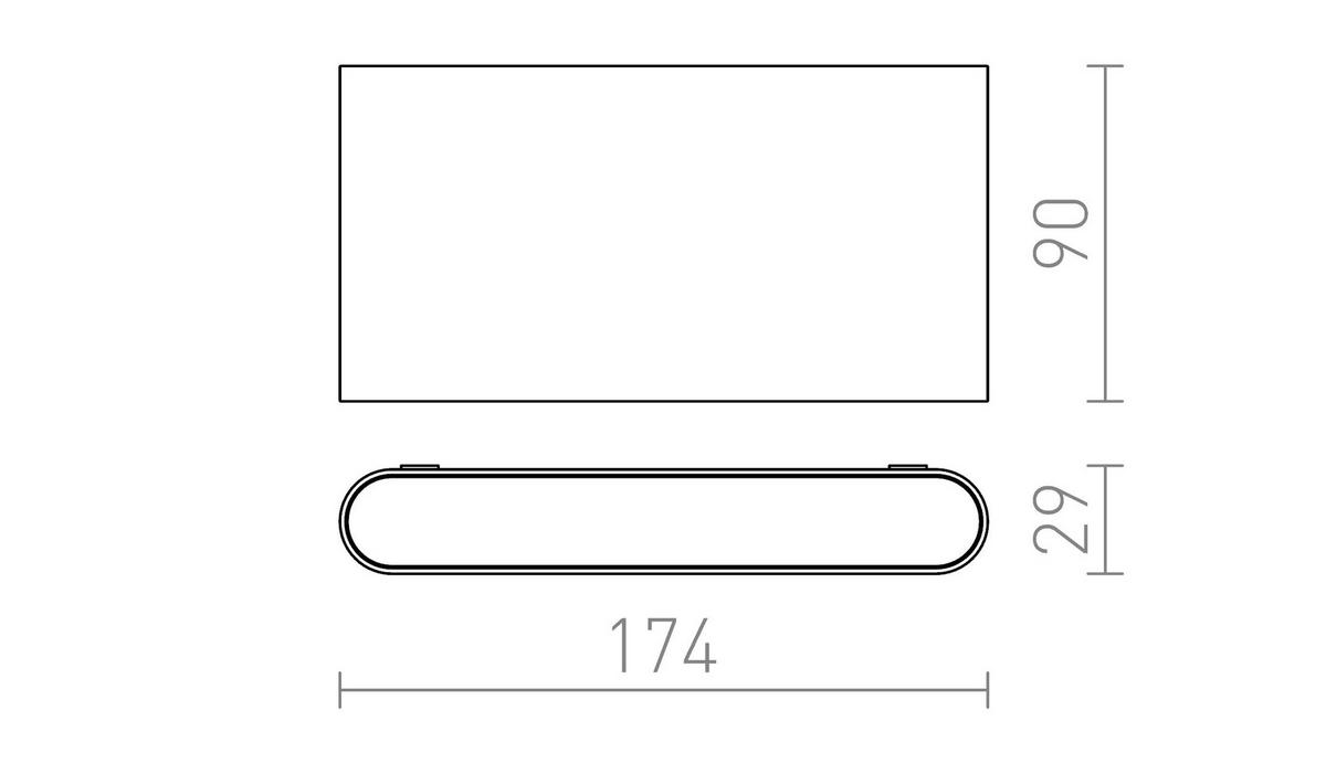AUSSENLEUCHTE CHOIX 175 Anthrazitgrau 10 W IP54 - Grau, Metall (175/28/9cm) - Rendl