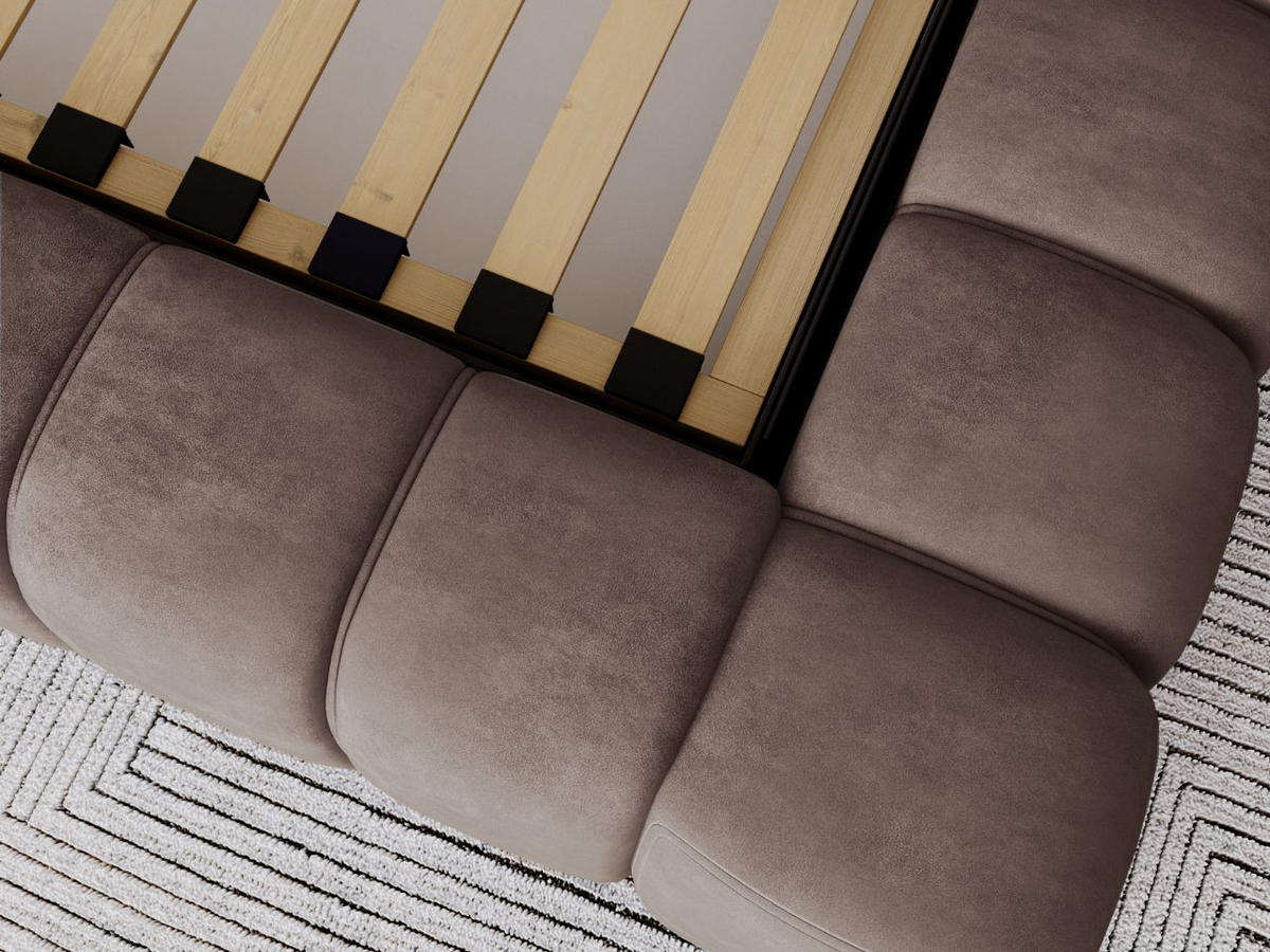 POLSTERBETT Italia 140x200 Braun - Braun, Textil (140/200cm) - Graingold