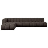 ECKSOFA modulares Sofa Darnel-L3 - 387x177x70 cm Braun - Braun, Holzwerkstoff/Textil (387/177cm) - ALTDECOR