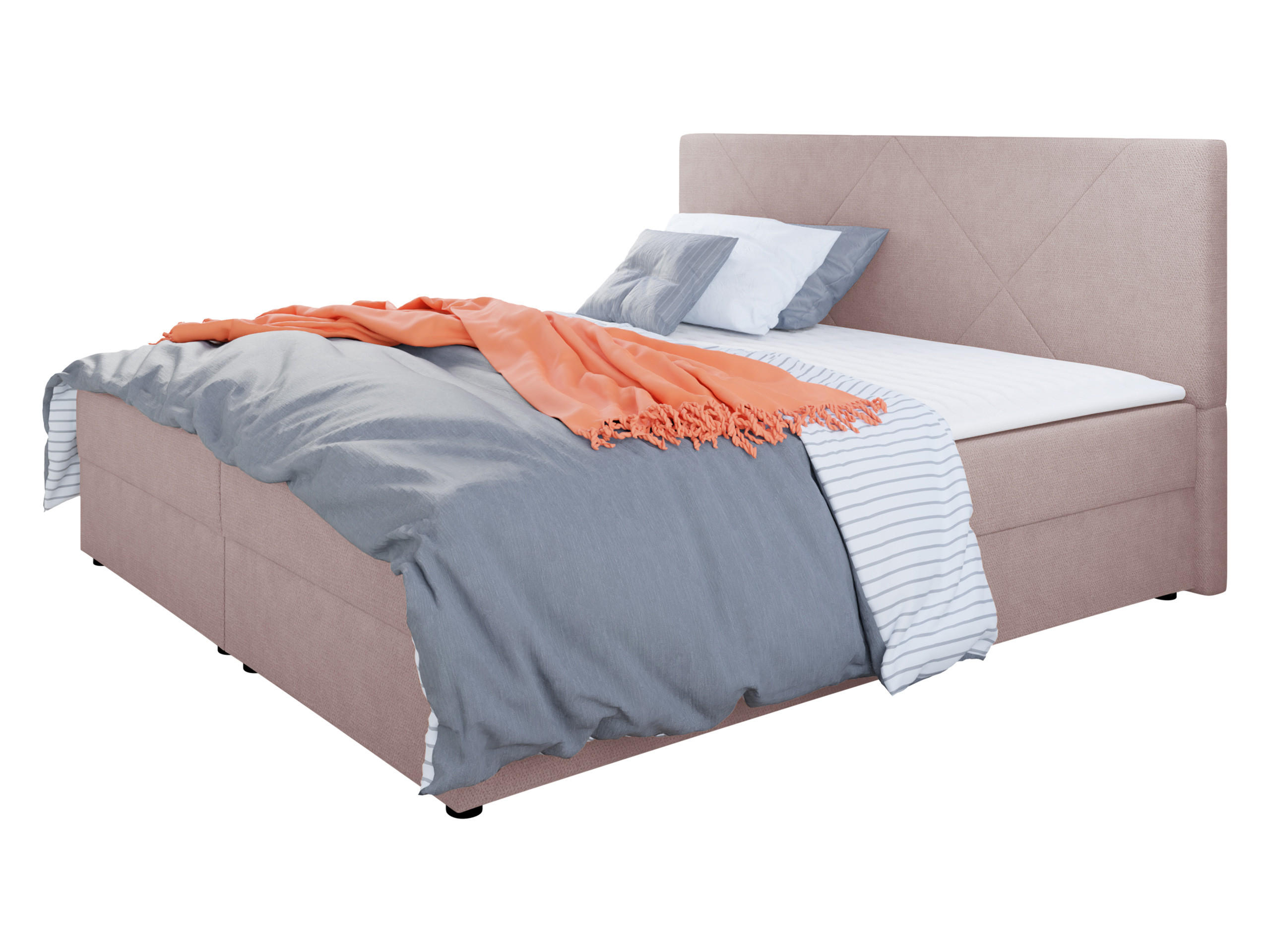 BOXBETT Fado IV - Schwarz/Rosa, Holz/Kunststoff (140/200cm) - MIRJAN24