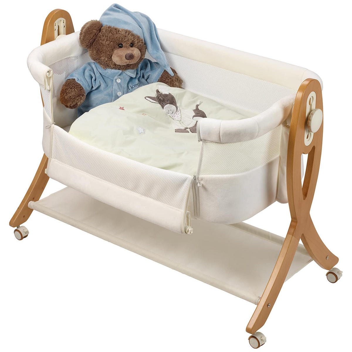 BEISTELLBETT SidebySide - Weiß, Holz (48/84cm) - BabyGo