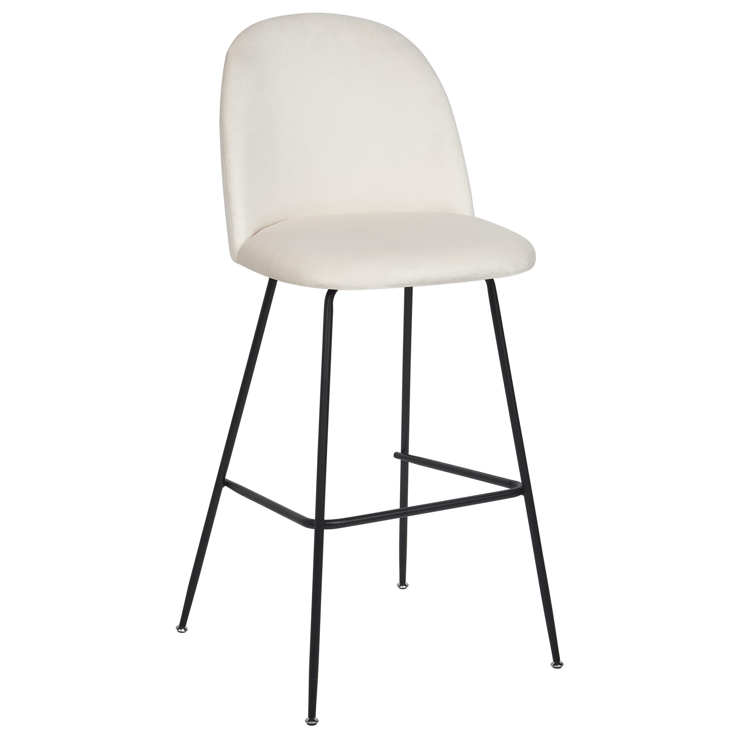 Thumbnail - Beliani Barstuhl, Weiß, Schwarz, Textil, 52x114x54 cm, Esszimmer, Barmöbel, Barhocker