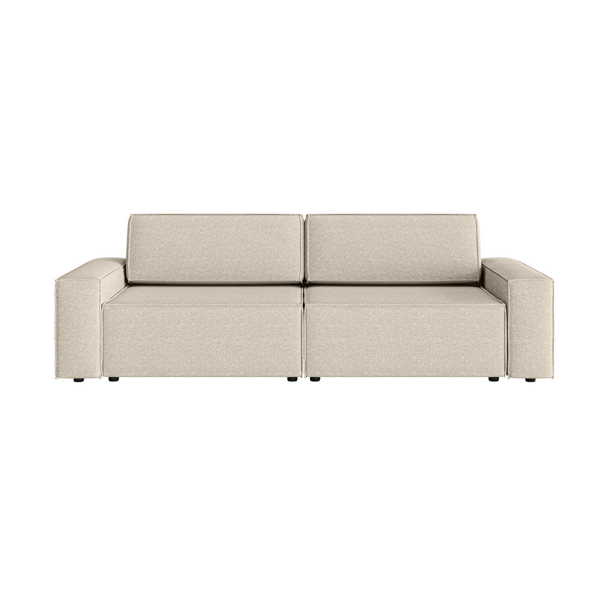 SOFA Lummo Mi mit Schlaffunktion, Beige - Beige, Textil (246/70/185cm) - Fedve