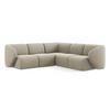 ECKSOFA Bouclé Stoff Grau - Taupe/Schwarz, Holzwerkstoff/Kunststoff (251/251cm) - Makamii