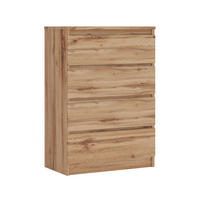 KOMMODE mit 4 Schubladen, Farbe: Wotan-Eiche, 70 x 101 x 39 cm - Eiche Wotan, Holzwerkstoff (70/101/39cm) - 3XE LIVING