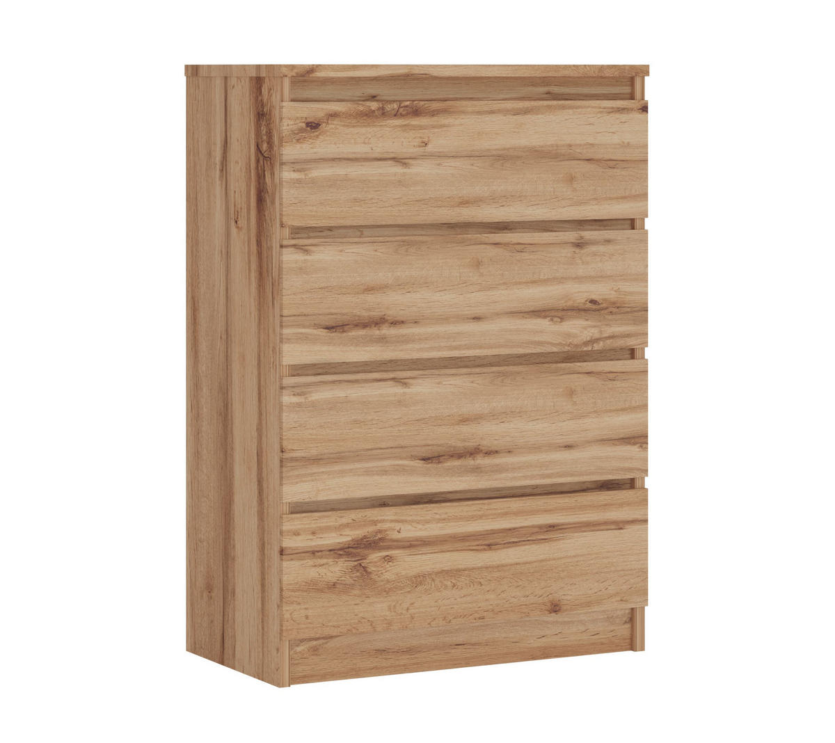 KOMMODE mit 4 Schubladen, Farbe: Wotan-Eiche, 70 x 101 x 39 cm - Eiche Wotan, Holzwerkstoff (70/101/39cm) - 3XE LIVING