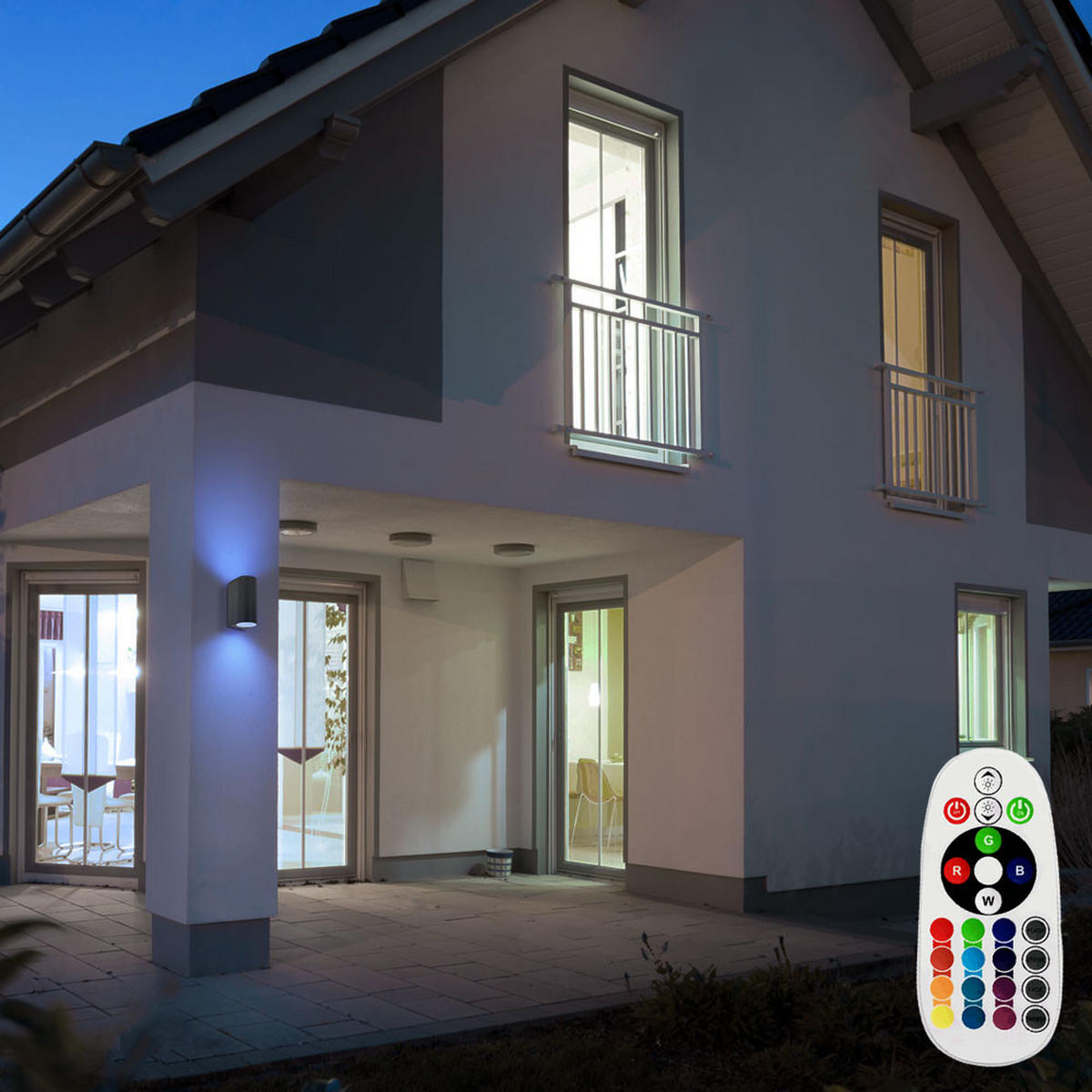 LED AUSSEN-WANDLEUCHTE Alu Druckguss Schwarz - Schwarz, Metall (6.5/14.5/9.5cm)