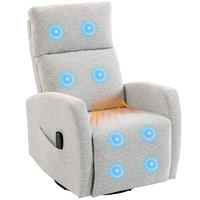 MASSAGESESSEL DE-15451 360° drehbar mit Massage und Heizung Creme - Creme, Metall (73.5/86/163cm) - ComfortXL