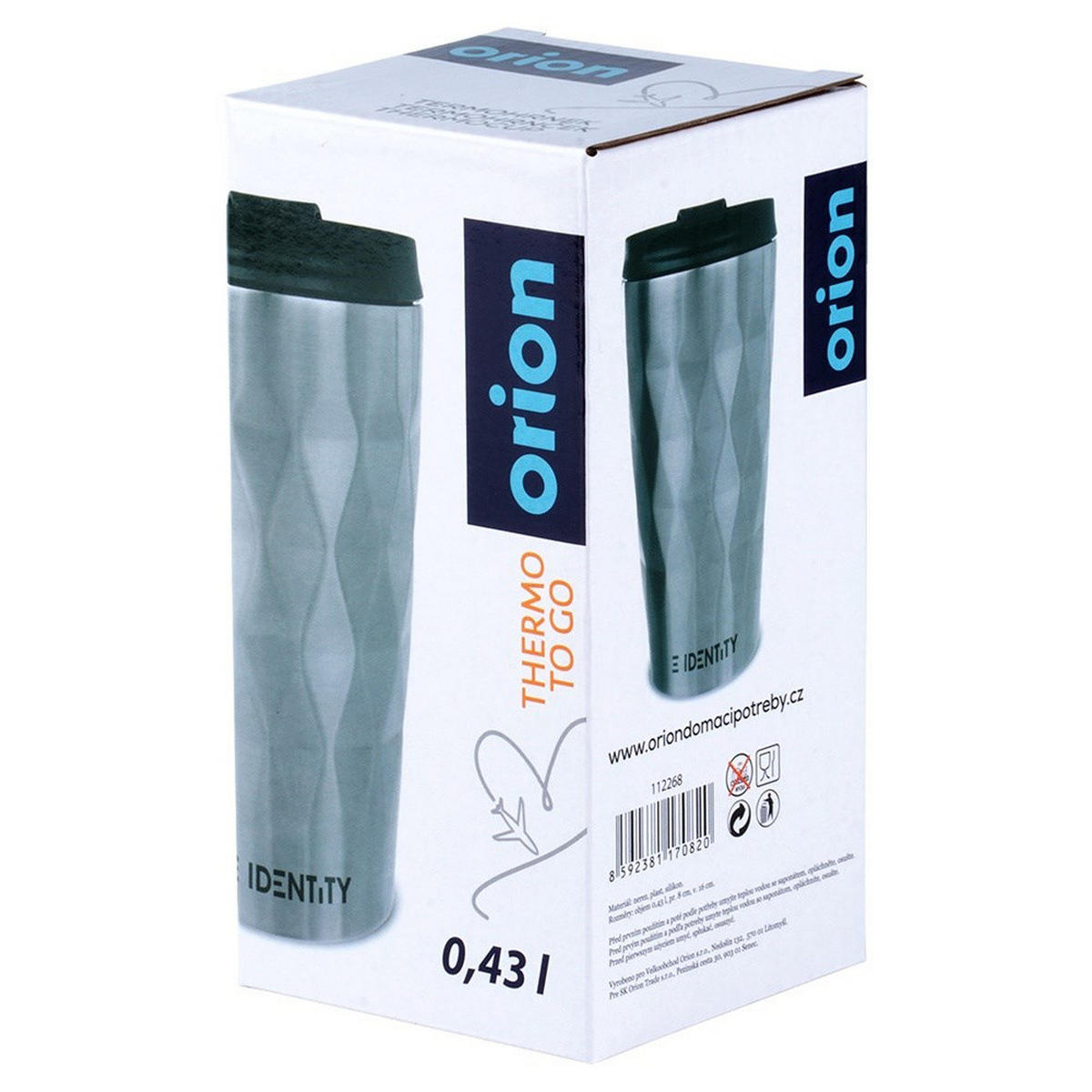 THERMOBECHER Edelstahl Soft-System 430 ml Grau - Grau, Metall (0.43L) - Orion 