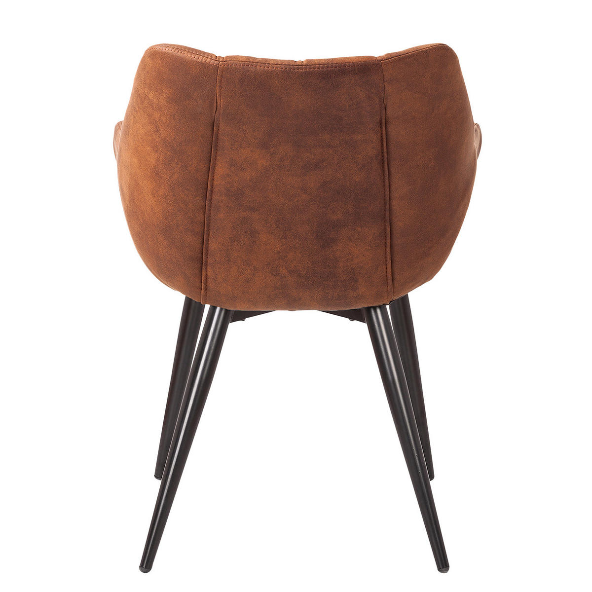 ARMLEHNENSTUHL - Metall - Cognac, Textil (60/81/64cm) - home24