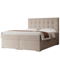 BOXBETT IMPERIAL 160/200 cm, in Creme, mit Matratze und Topper - Creme, Holzwerkstoff/Textil (160/200cm) - Idohome
