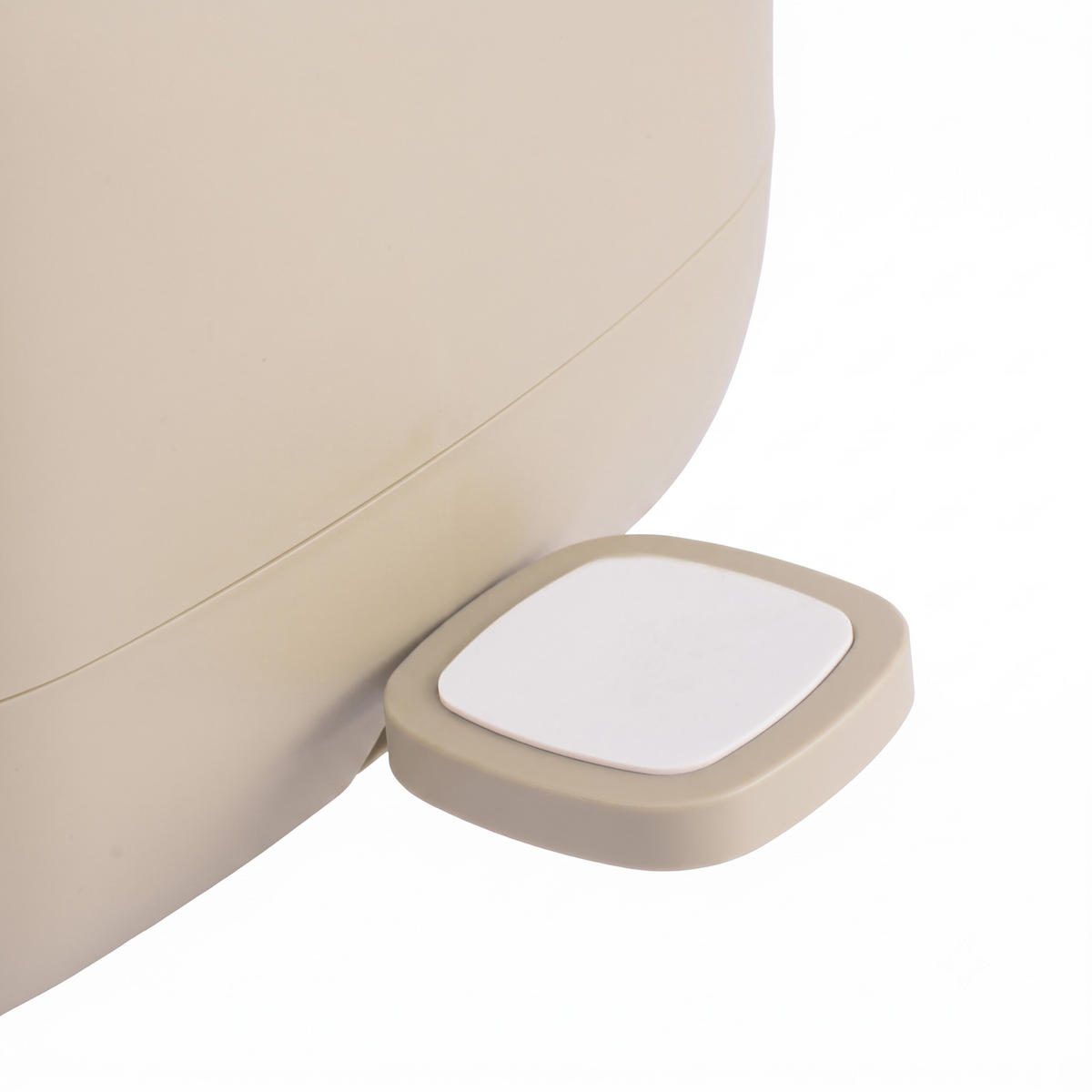 TRETEIMER Beige Kunststoff Softclose 9 l - Beige, Kunststoff (21/27/26cm) - Relaxdays