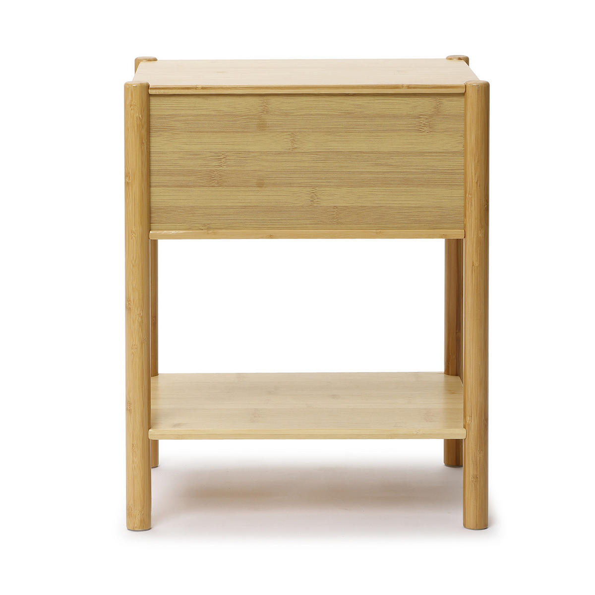 NACHTTISCH modern mit Schublade, Beistelltisch Bambus | B40 × T30 × H50 cm - Braun, Holzwerkstoff (40/50/30cm) - Hometopia