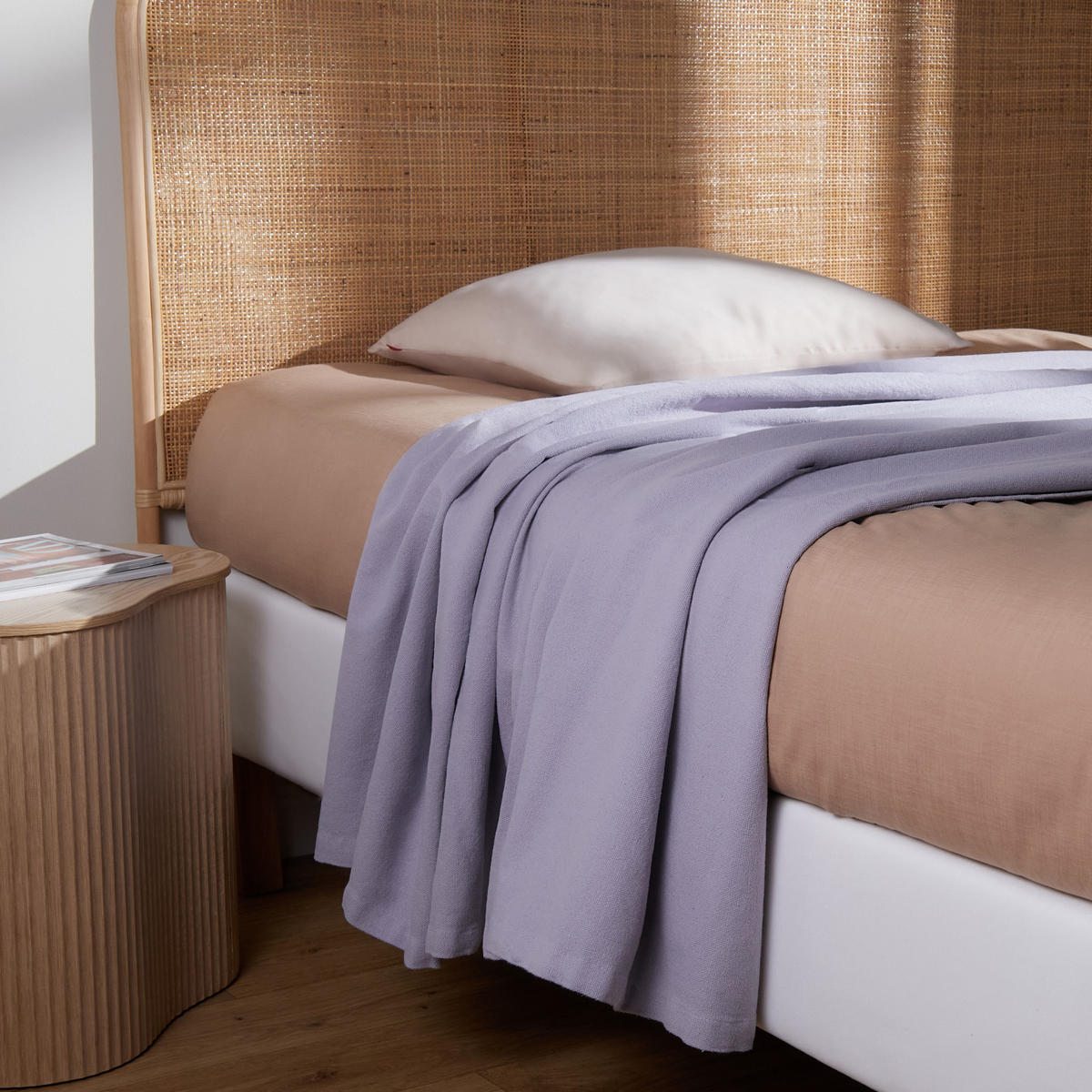 BAUMWOLLBETTDECKE Taromina - Violett, Textil (200/220cm) - home&you