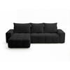 ECKSOFA Bresso Bouclé-Stoff Schwarz - Schwarz, Holz/Textil (255/168cm) - Graingold