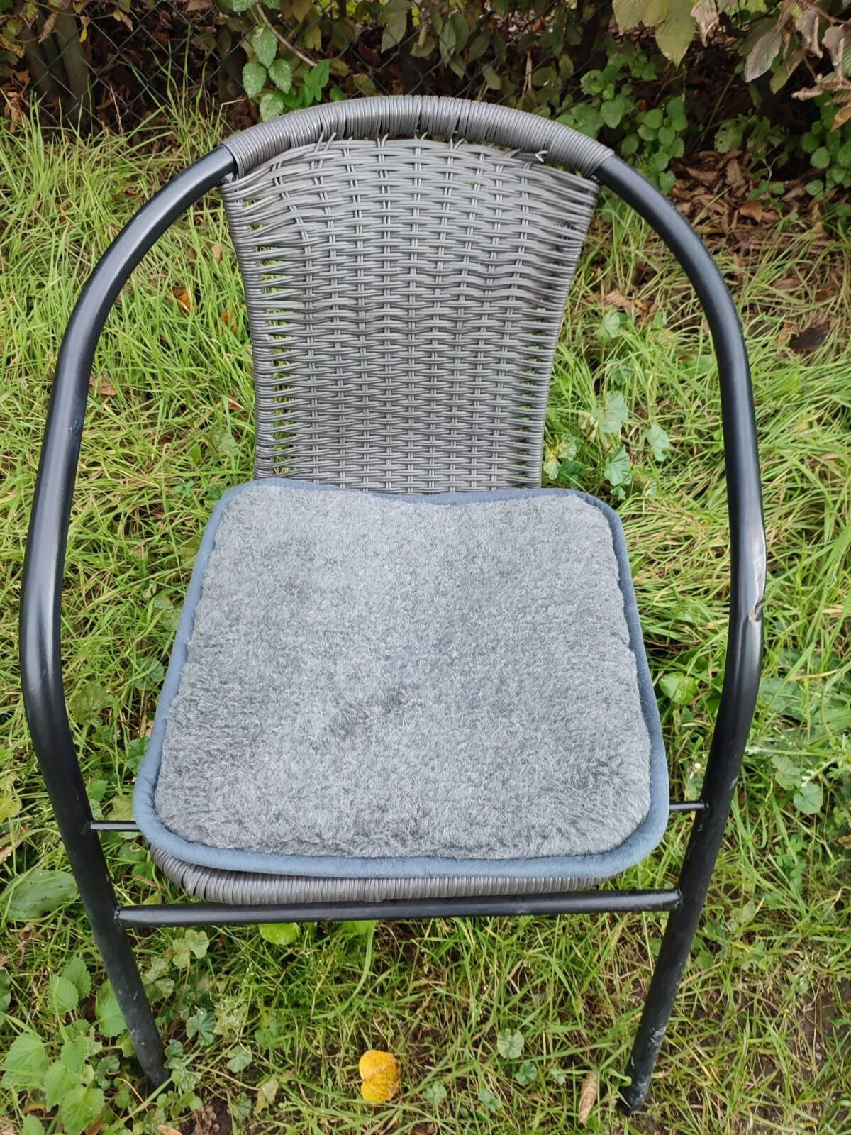 SITZKISSEN Merino Schurwolle Weiches Wollkissen Rechteckig 40/40 cm - Grau, Fell (40/40cm) - Provellus