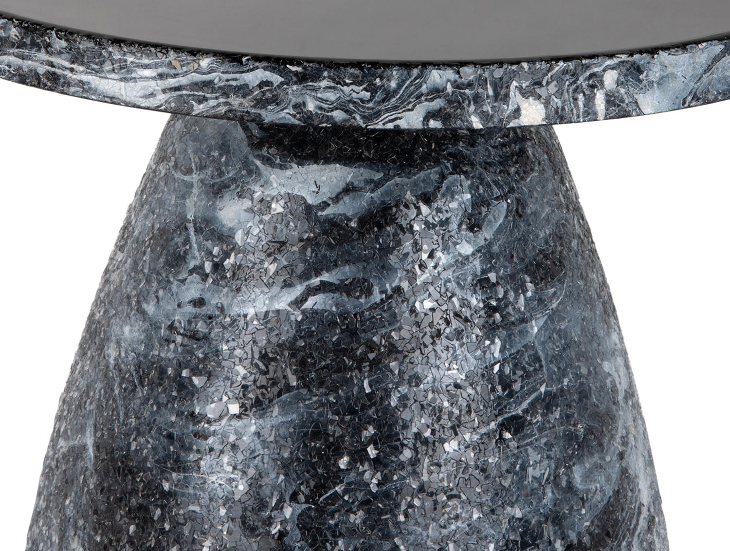 BEISTELLTISCH Mosaic Marble Schwarz 42/42/29 cm - Schwarz, Metall (42/42/29cm) - Leitmotiv