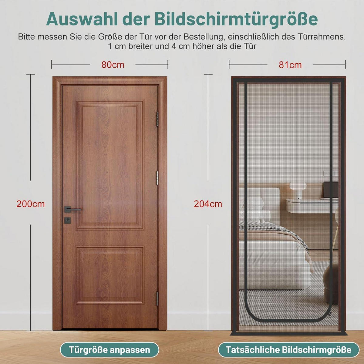 KATZENGITTERTÜR verstärkt 80 x 200 cm Schwarz - Schwarz, Kunststoff (20/30/3cm)