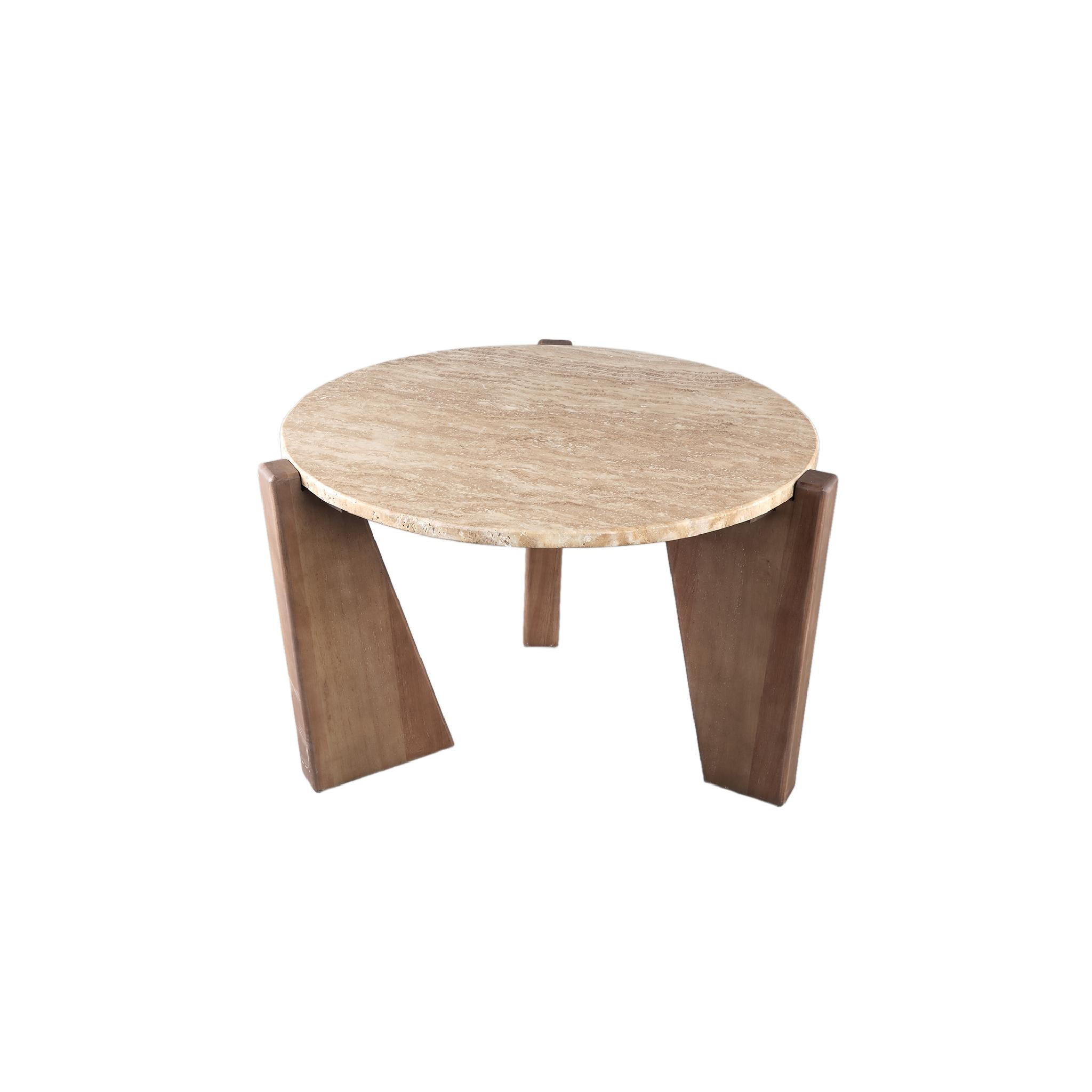 COUCHTISCH Rubina Beige 63/60/37cm - Beige, Stein (63/60/37cm) - PTMD Collection