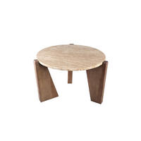 COUCHTISCH Rubina Beige 63/60/37cm - Beige, Stein (63/60/37cm) - PTMD Collection