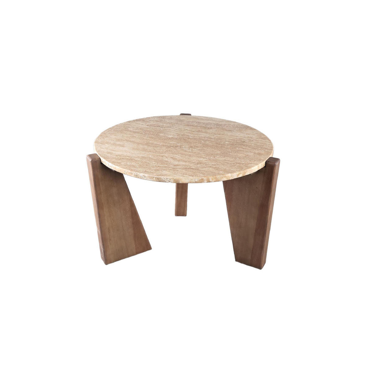 COUCHTISCH Rubina Beige 63/60/37cm - Beige, Stein (63/60/37cm) - PTMD Collection