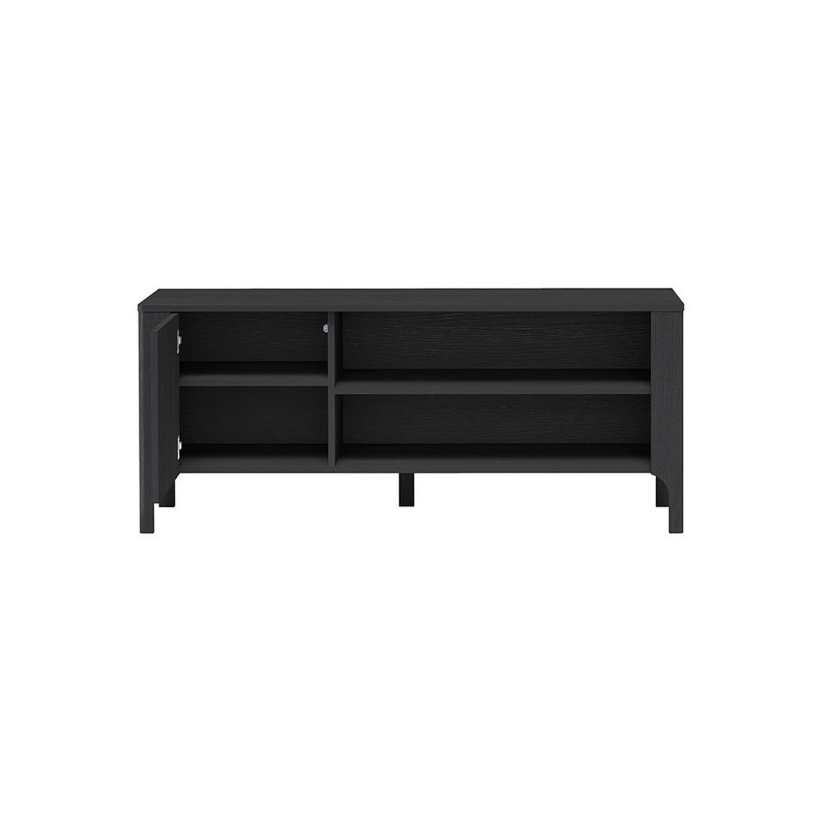 TV-LOWBOARD Malumi MM-6 135 x 57 x 40,5 cm Schwarz Paintflow - Schwarz, Holzwerkstoff/Metall (135/57/40.5cm) - Koseto