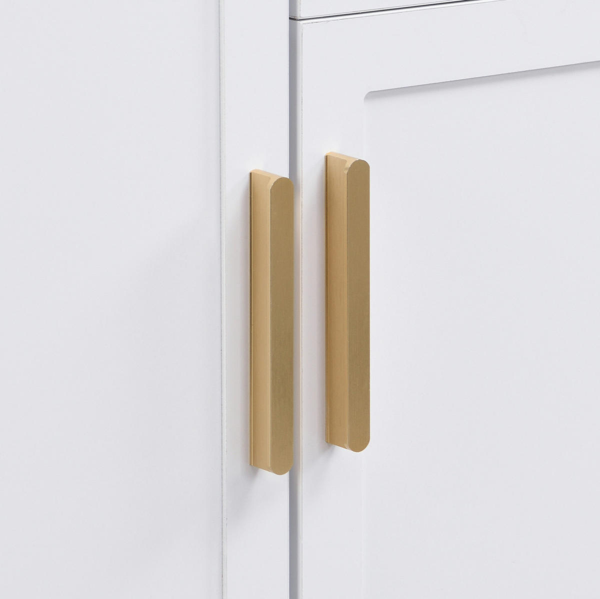 SCHUHSCHRANK aus MDF 80x35x175,5cm in Weiß mit Soft-Close & Haken - Weiß, Holzwerkstoff (80/175.5/35cm) - Modfu