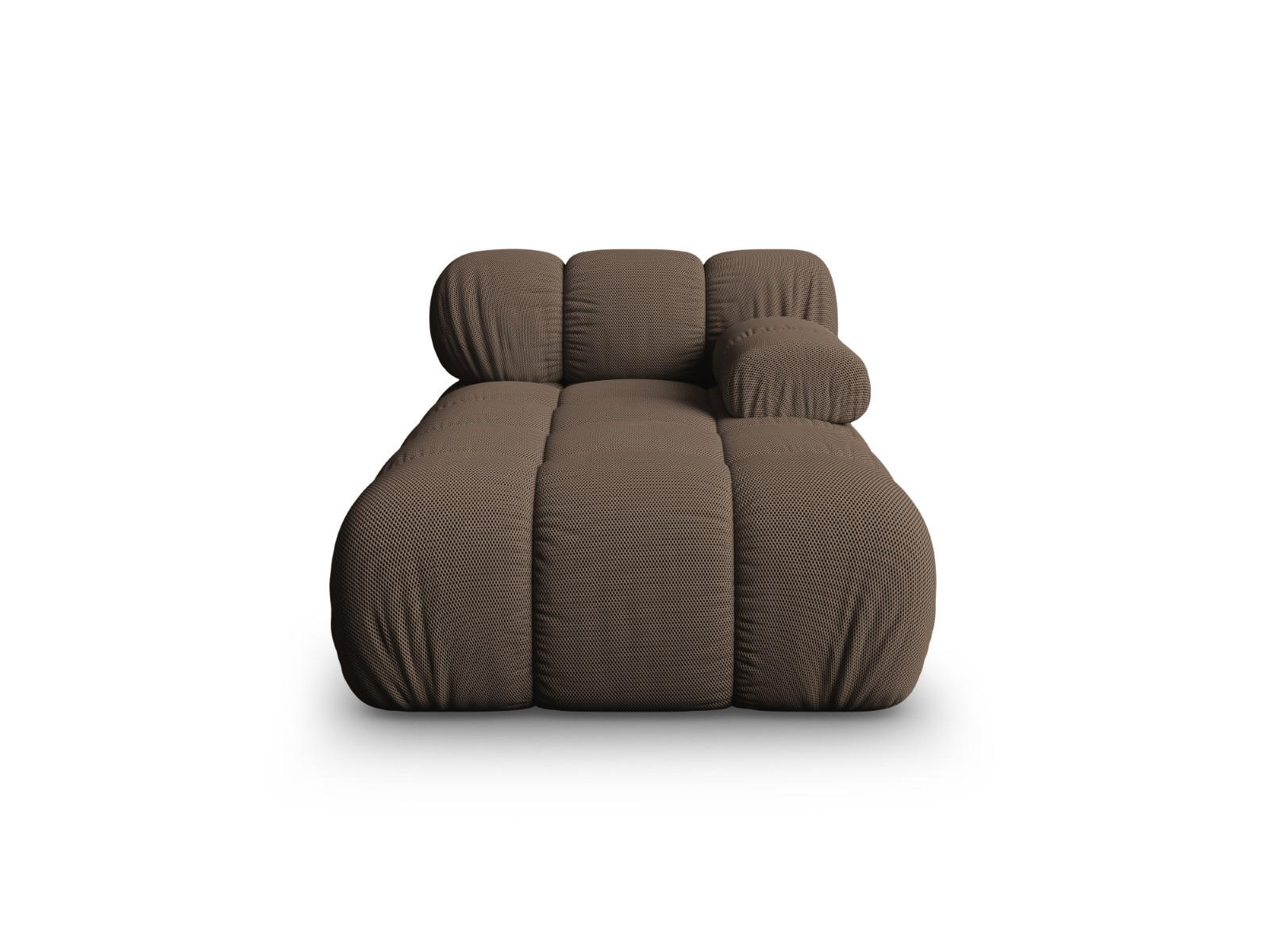 CHAISELONGUE rechts Bellis aus 3D-Stoff braun - Braun, Textil (94/70/155cm) - Micadoni