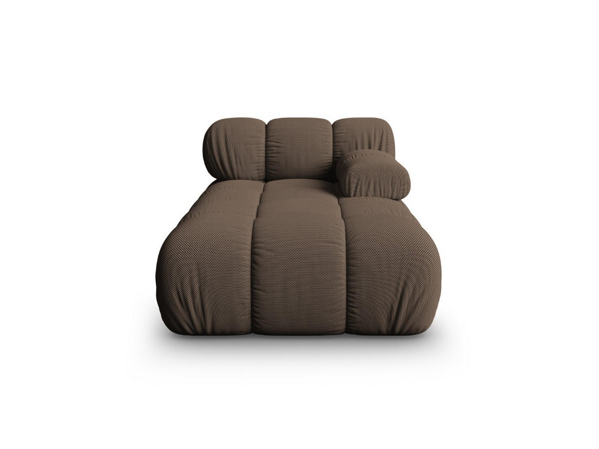 CHAISELONGUE rechts Bellis aus 3D-Stoff braun - Braun, Textil (94/70/155cm) - Micadoni
