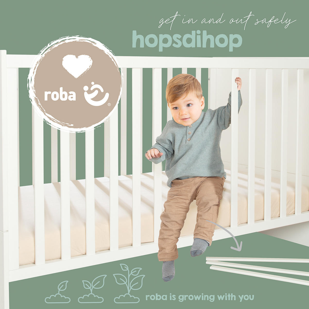BABYBETT Momo 70x140 cm - Kaschmir, Holzwerkstoff (70/140cm) - Roba