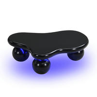 COUCHTISCH Schwarz Wolkenform mit LED & Rundfüßen - Multicolor, Metall (95/62.5/32cm) - SHOPENTRA