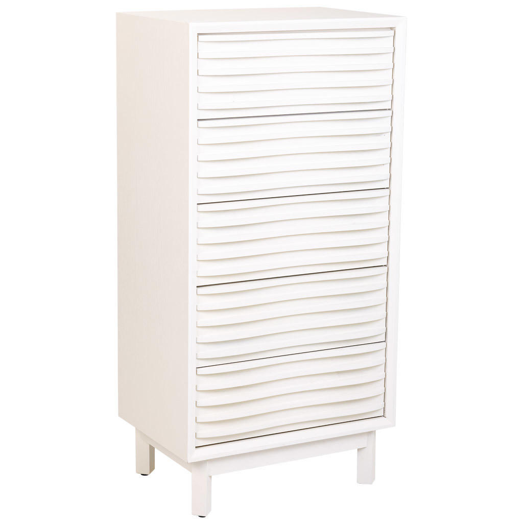 HOLZKOMMODE mit 5 Schubladen 60x40x120 - Weiß, Holz (60/120/40cm) - Wanderlust