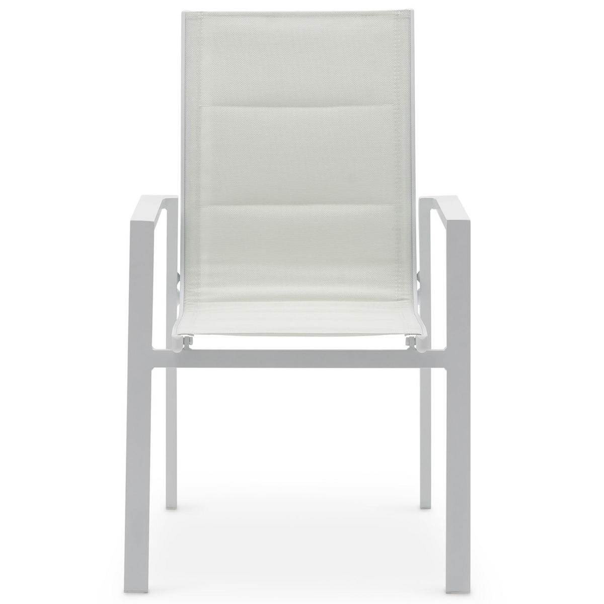 GARTENMÖBEL SET TRAPANI 7er Set grau, weiß - Grau, Glas/Metall - IDIMEX