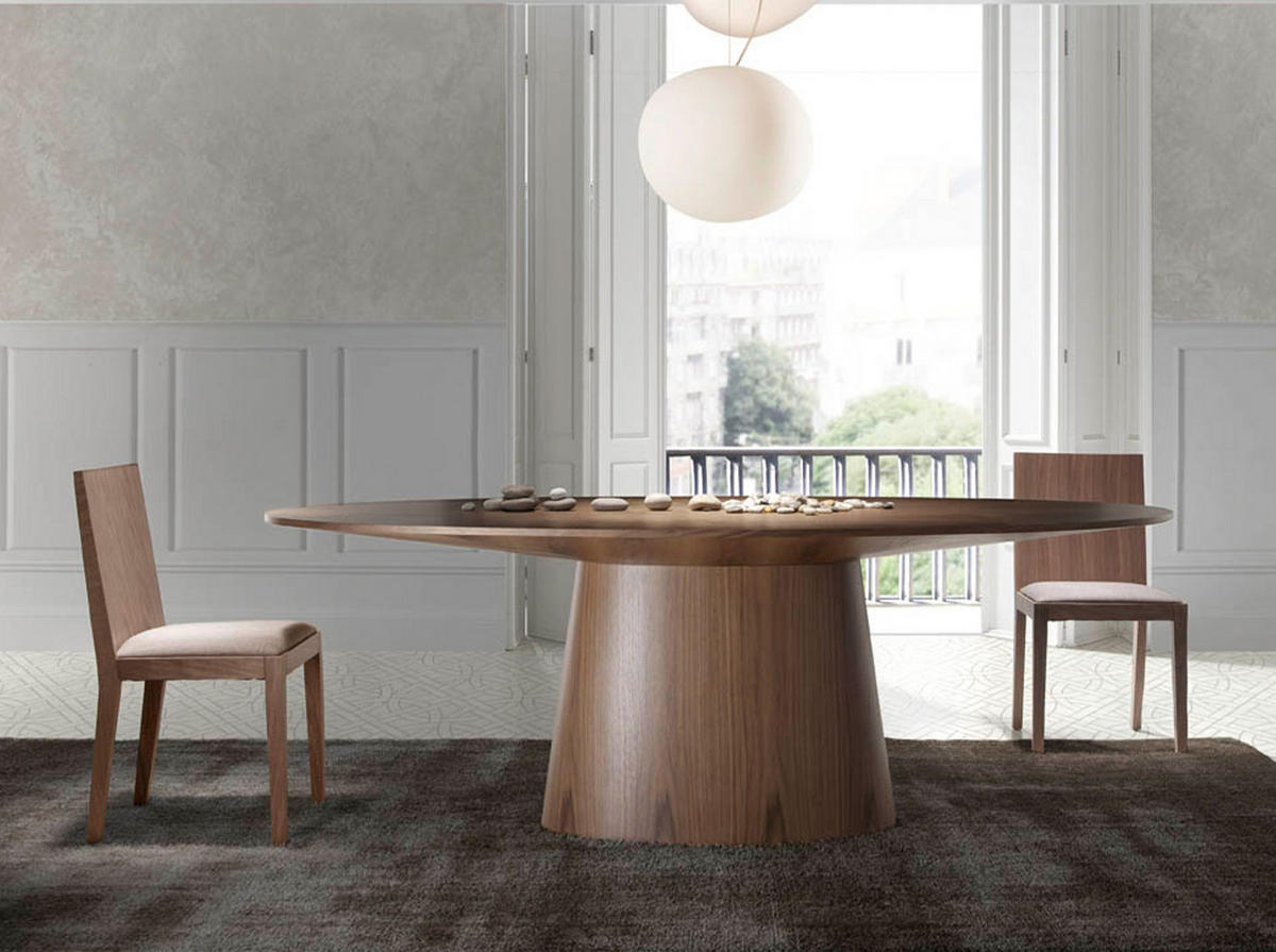 ESSTISCH Esstisch ovale Walnuss Ø220/110/76 cm - Walnussfarben, Holz (110/220/76cm) - ANGEL CERDA