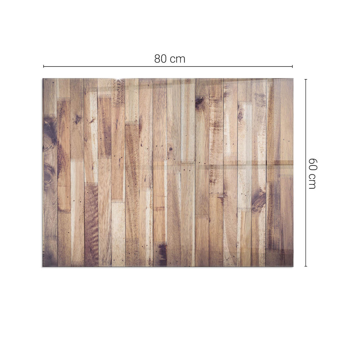 GLASPLATTE für Kamin 80x60 cm Braun - Braun, Glas (80/60/0.4cm) - ArtPrintCave