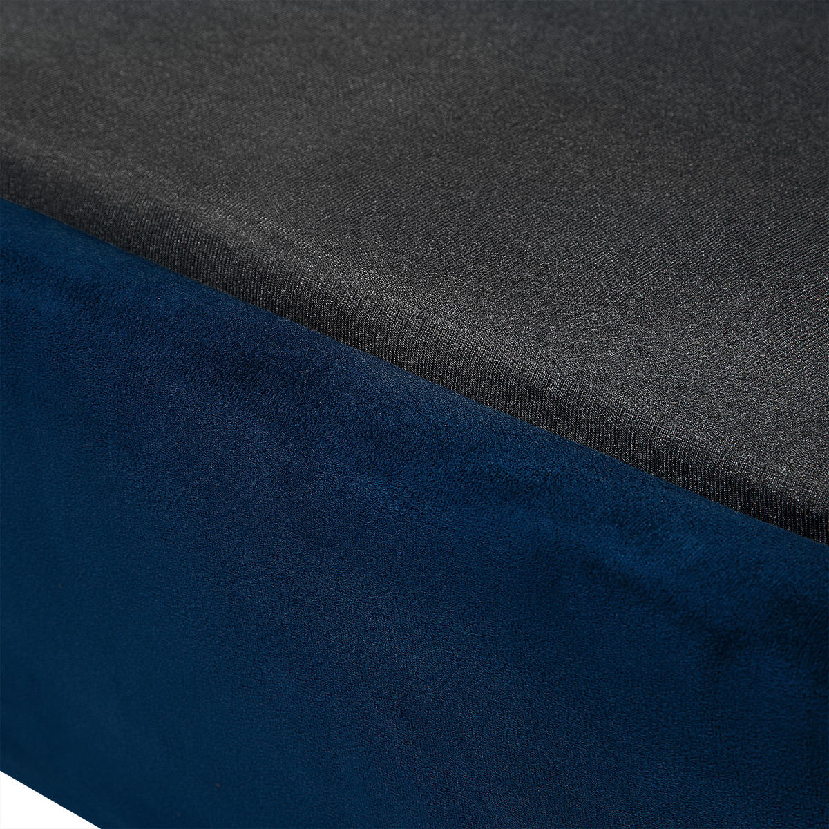 3-SITZER-SOFA Samtstoff Marineblau Falun - Hellblau, Textil (204/82/78cm) - Beliani