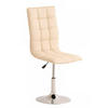 DREHSTUHL Lederlook creme - Chromfarben/Creme, Textil/Metall (43/90/56cm) - CLP