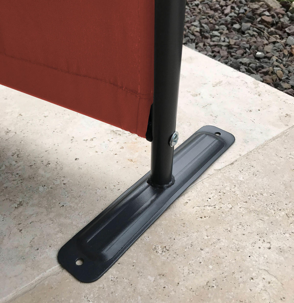 PARAVENT 4-tlg. 220x165 cm Rotorange RAL 2001 - Terra cotta, Metall (220/165cm) - QUICK STAR