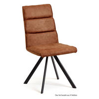 ESSZIMMERSTUHL drehbar (8er-Set) Dessa 47x92x60 Schwarz/Cognac - Cognac/Schwarz, Kunststoff (60/92/47cm) - 58aufmkessel