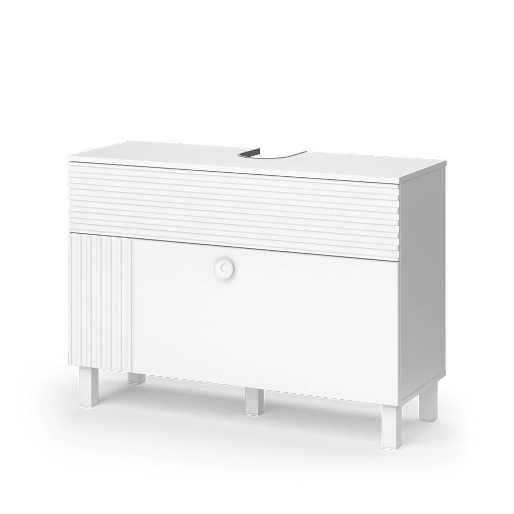 WASCHBECKENUNTERSCHRANK Sola Weiß 100.2 x 72.4 cm mit 2 Schubladen - Weiß, Holzwerkstoff (100.2/72.4/37.2cm) - Vicco