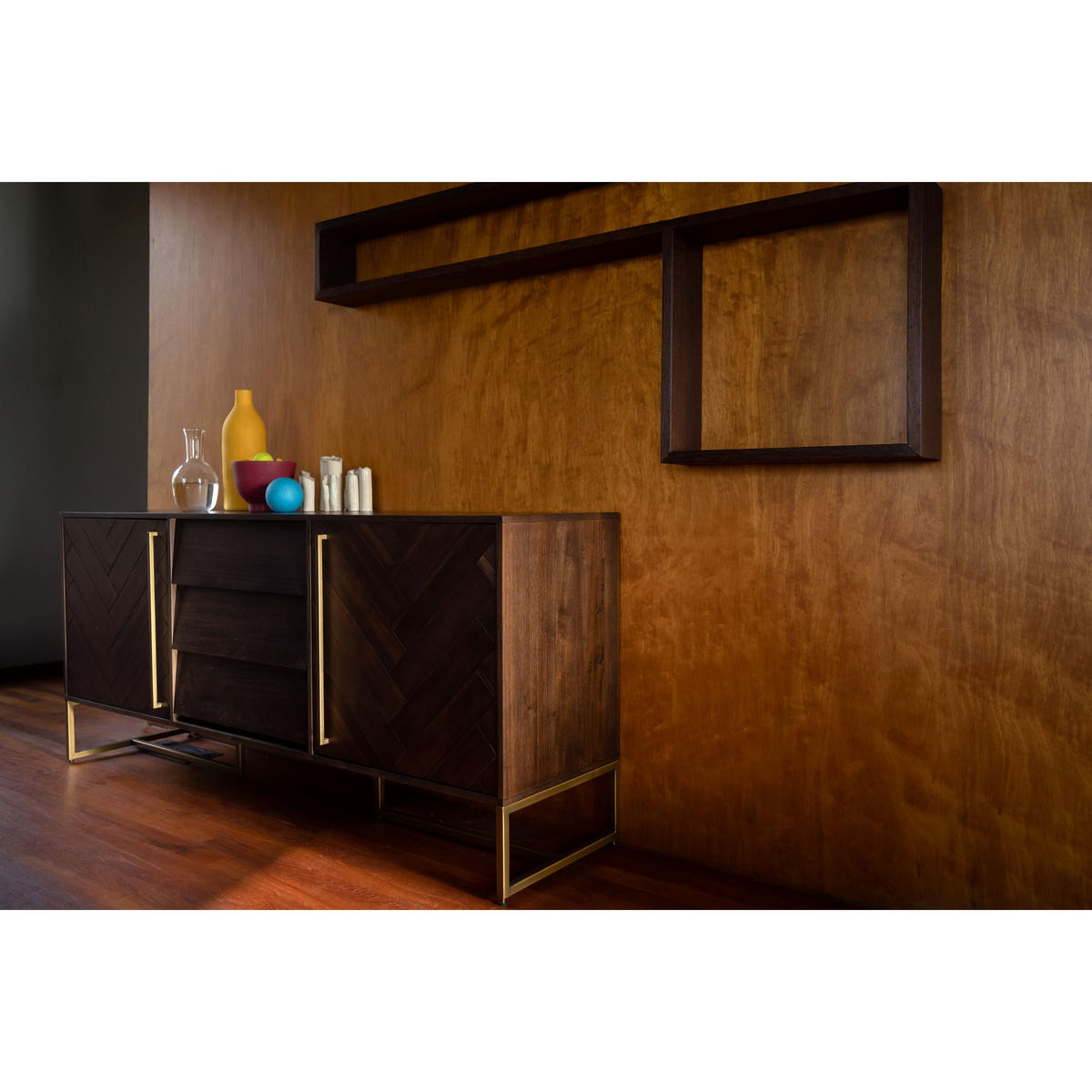 SIDEBOARD Klasse Hoch Dunkelbraun - Braun, Holz (180/80/45cm) - Dutchbone