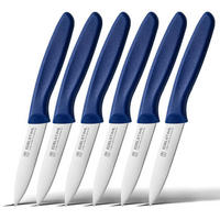 OBST- und Gemüsemesser 6-teiliges Set Blau - Blau, Metall (19cm)