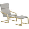 RELAXSESSELSET Hellgrau - Hellgrau, Kunststoff (80/99/66.5cm) - HOMCOM