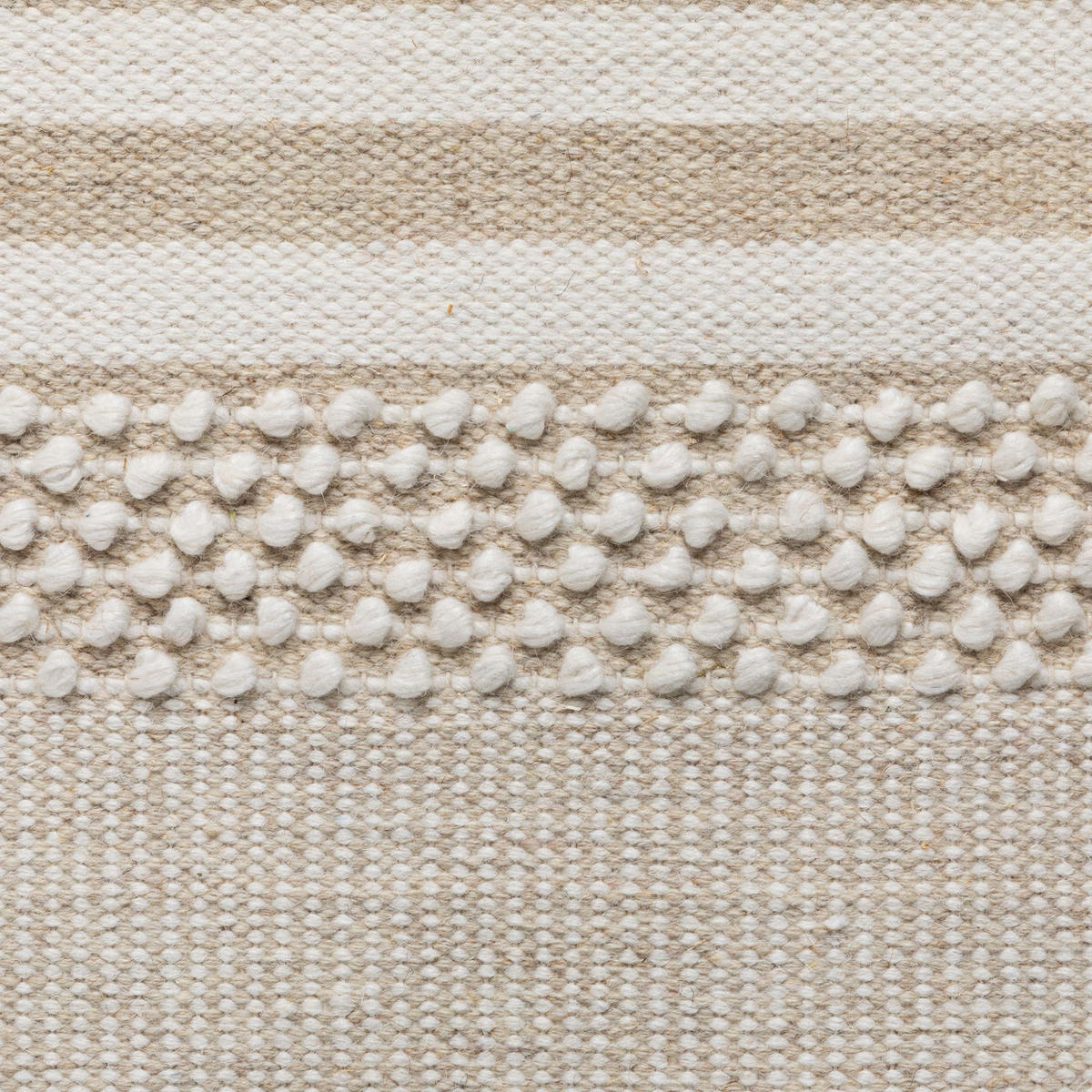 HANDWEBTEPPICH 200/250 cm Habo breite Streifen - Beige, Naturmaterialien (200/250cm) - Steffensmeier