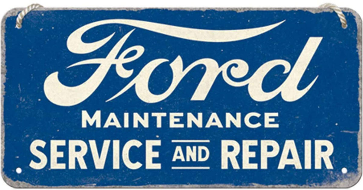 HÄNGESCHILD 10/20 cm Ford Service & Repair - Multicolor, Metall (20/1/10cm) - Nostalgic-Art